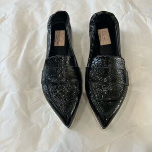 AGL Shiny Black Women's Loafers
